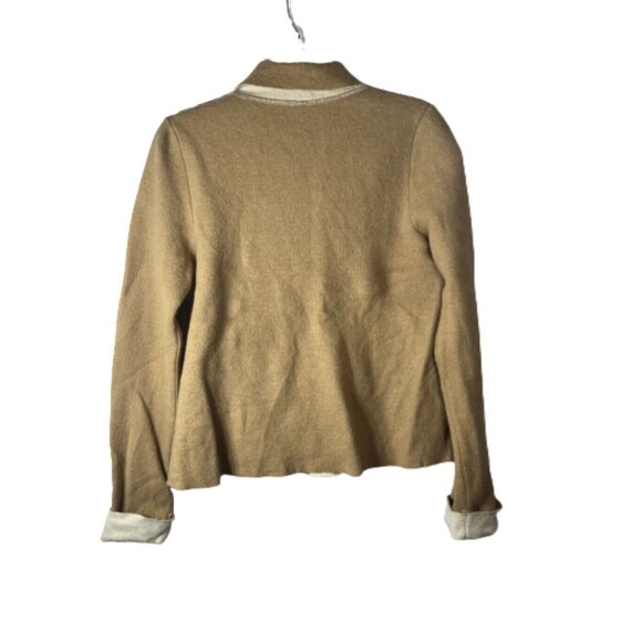 Anthropologie HWR Tan Wool COLLARED Jacket Blazer size M - Picture 2 of 8